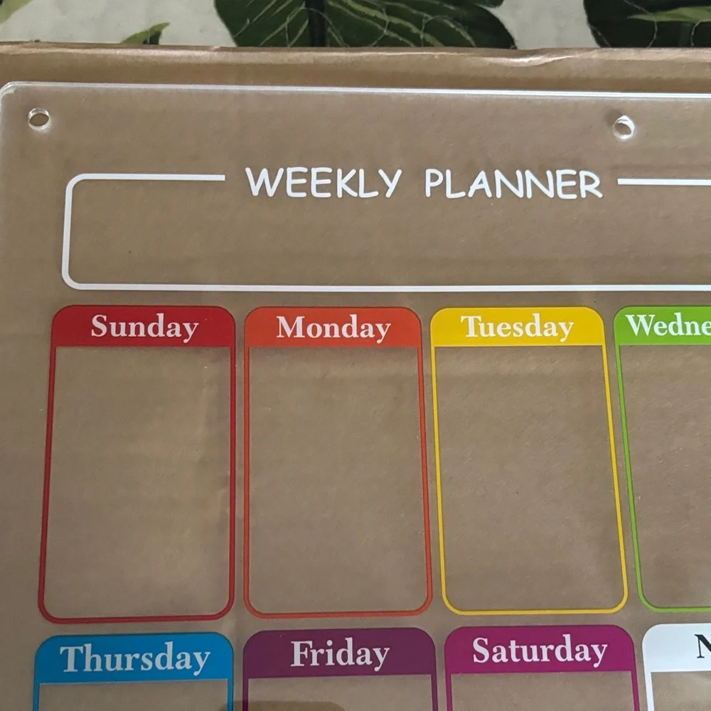 Colorful Acrylic Weekly Planner Board - Picture 3 of 3